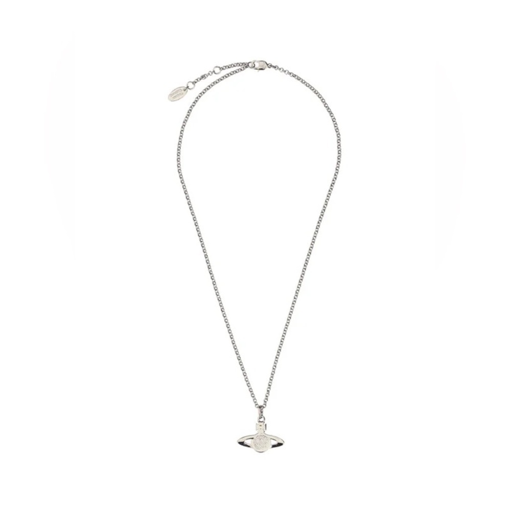 Vivienne Westwood Silver Mini Bas Relief Orb Necklace (item 189) - Picture 6 of 8